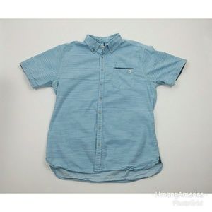 Sky Blue Stripe Button Shirt Top